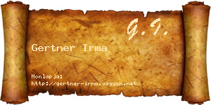Gertner Irma névjegykártya
